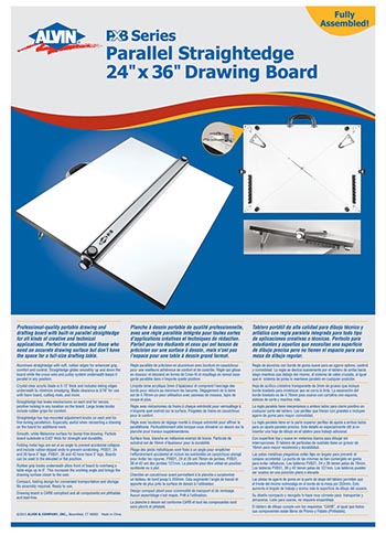 Drawing Board W/Attached Parallel Bar 24X36 (SKU 1010062238)