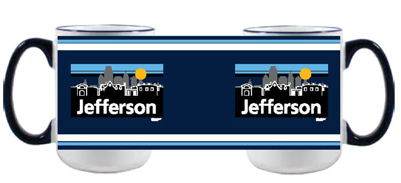 Ceramic Mug 15Oz Jefferson Philly Skyline