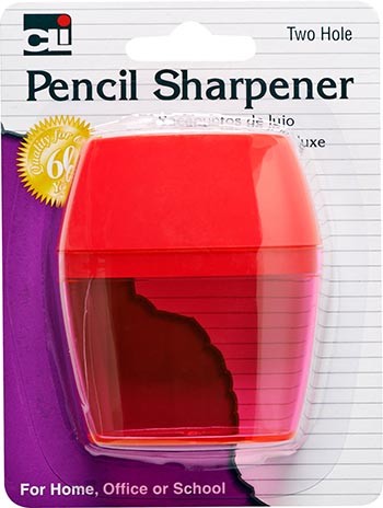 Pencil Sharpener 2-Hole Handheld