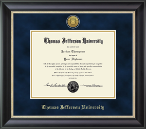 Jefferson Bachelors Noir Diploma Frame