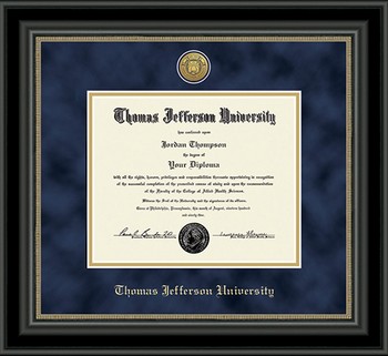 Jefferson Masters/Phd Noir Diploma Frame