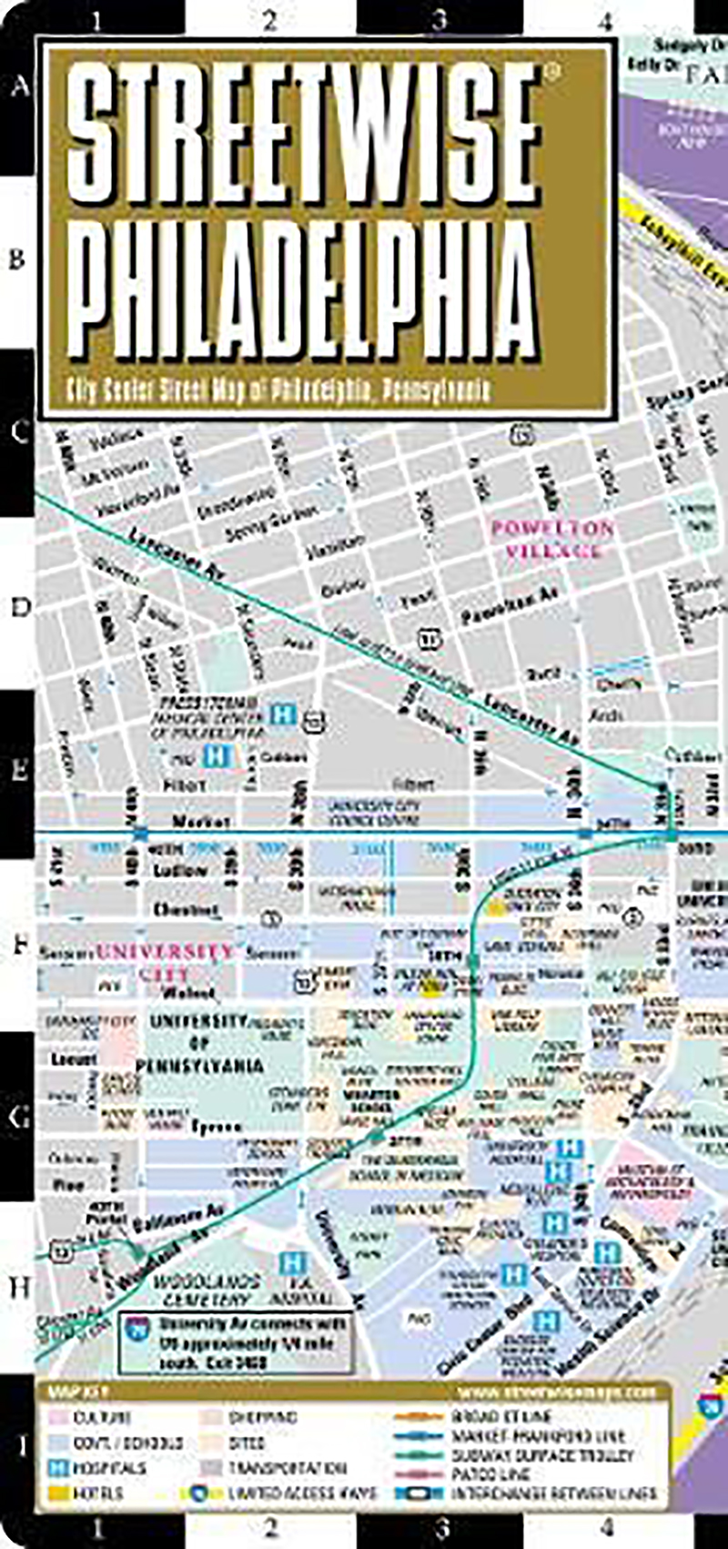 Streetwise Philadelphia Map