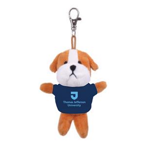 Bulldog Tju Plush Keychain W/Jersery