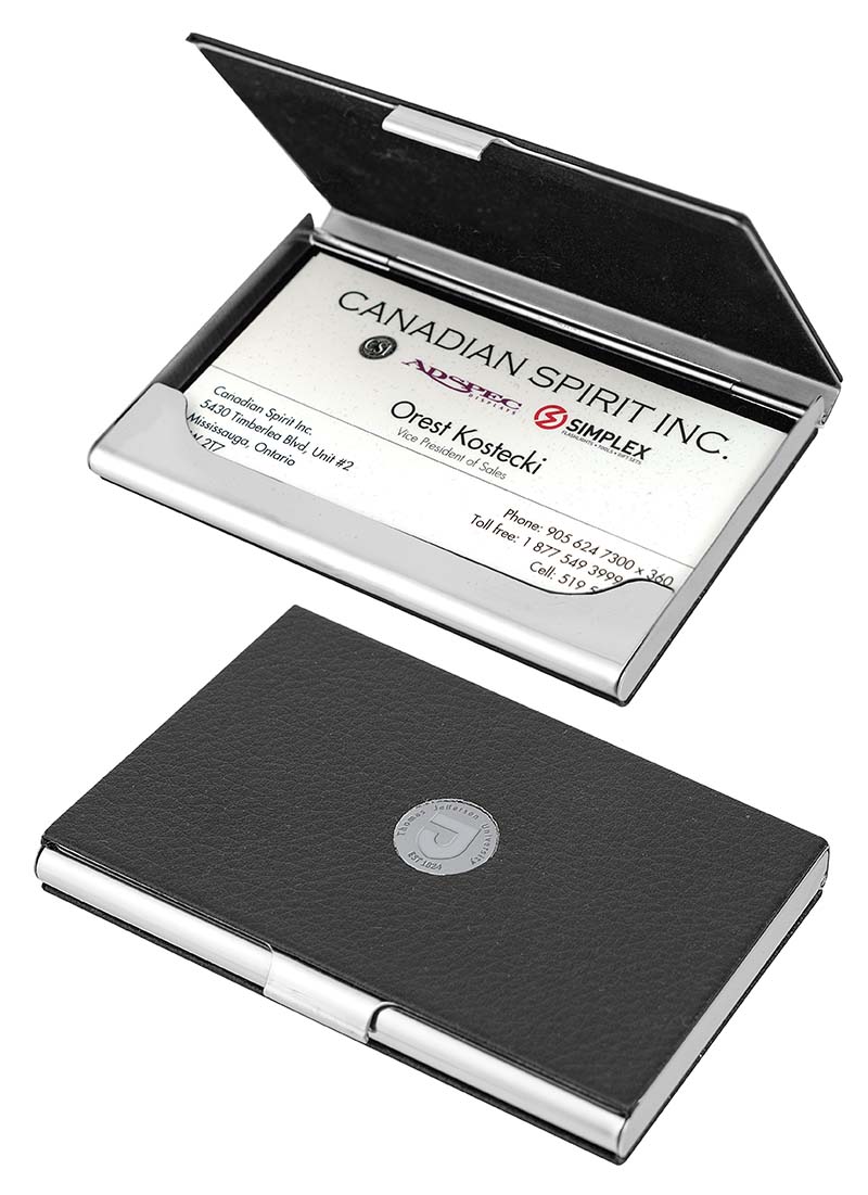 Business Card Holder Black/Silver