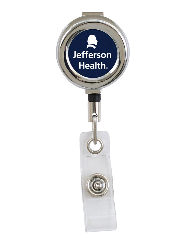   Badge Reel Metal Retractable Jefferson Health