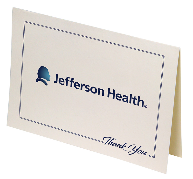 Blank Jefferson Health Thank You Cards