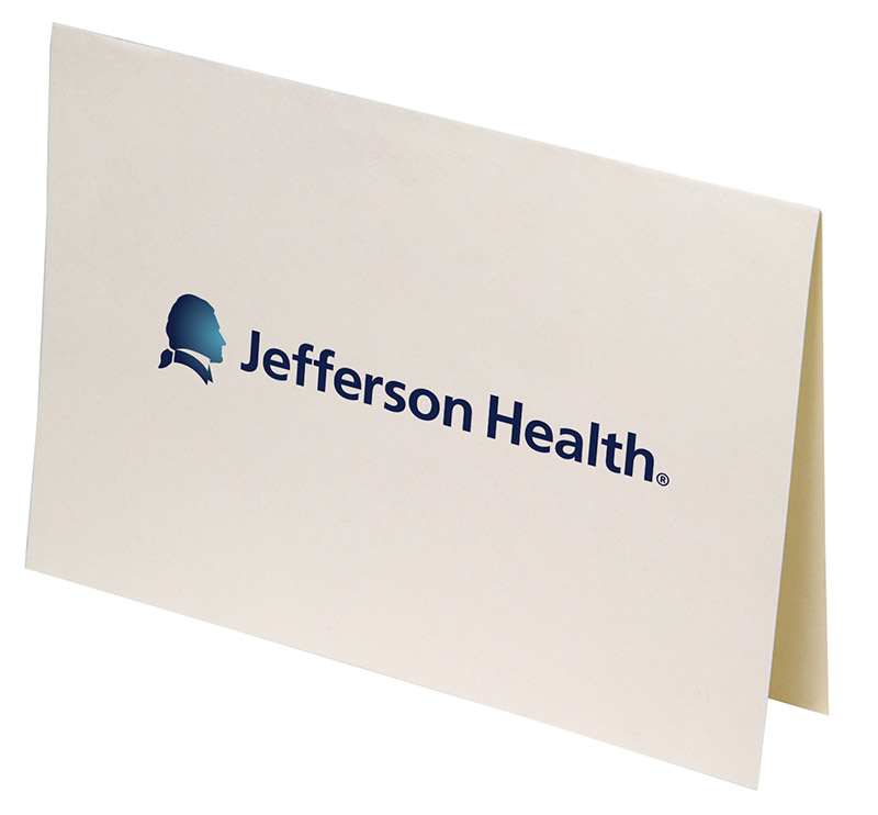 Blank Jefferson Health Note Cards