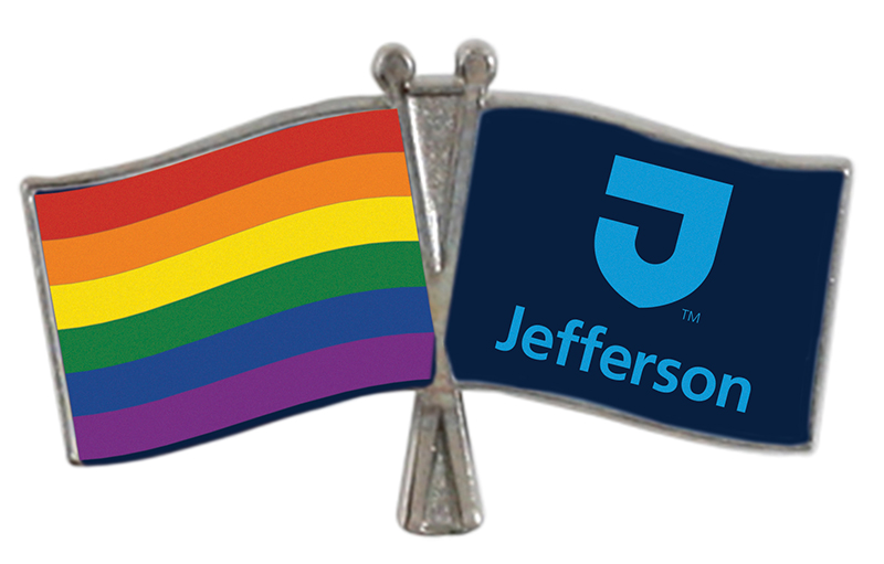 Lapel Pin Jefferson Pride Foxboro Crossed