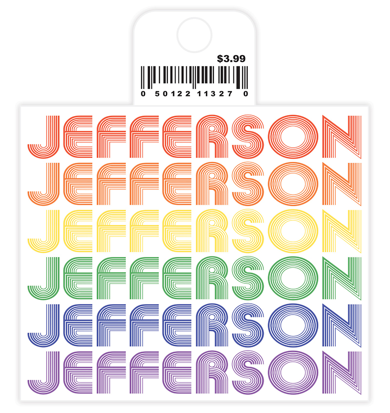 Decal Jefferson Rainbow