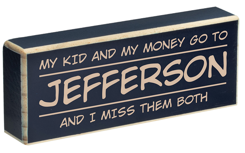 Magnet Jefferson Wood Block My Money & Kid
