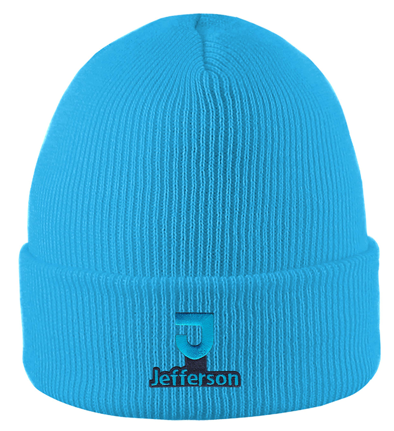 Tju North Pole Cuff Hat Neon Blue