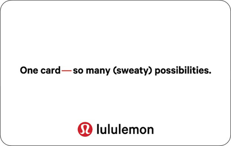 Lululemon Gift Card $25