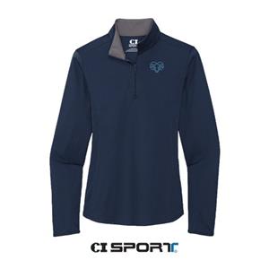 Rams Womens Silk Touch Performance 1/4 Zip